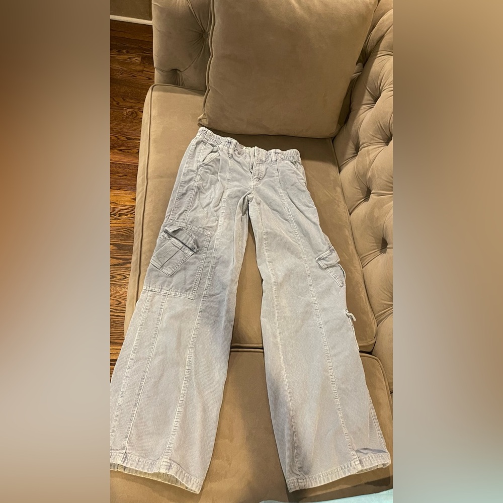BDG Light Gray Y2K Cargo Pants